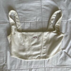 Princess Polly Cream Crop Top